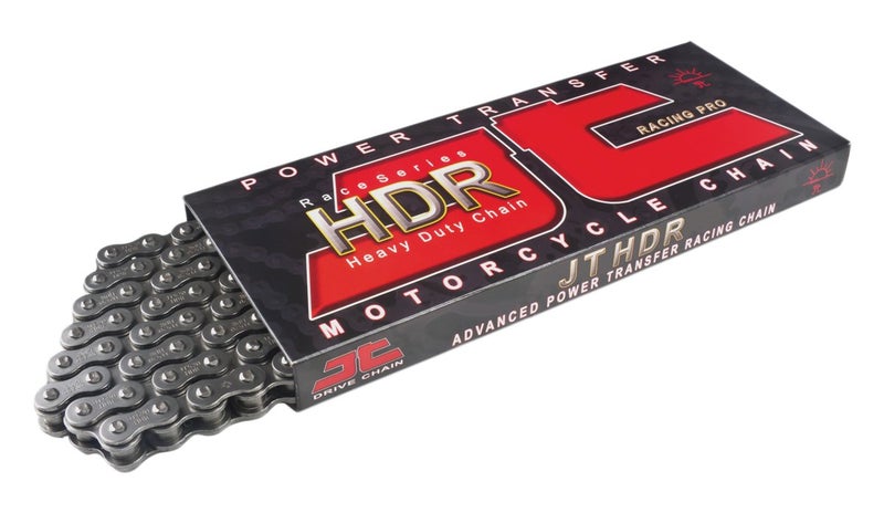 JT Chain JTC428HDR128SL (428 Series) Black Steel 128 Link Heavy Duty Non O-Ring Chain with Connecting Link